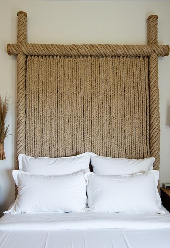 nautical woven rope headboard