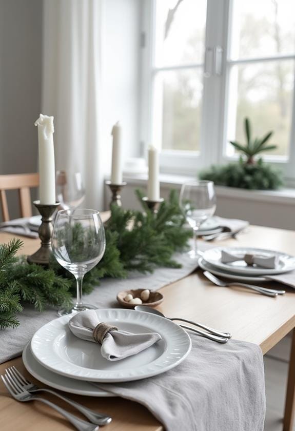 nordic aesthetic dining arrangements