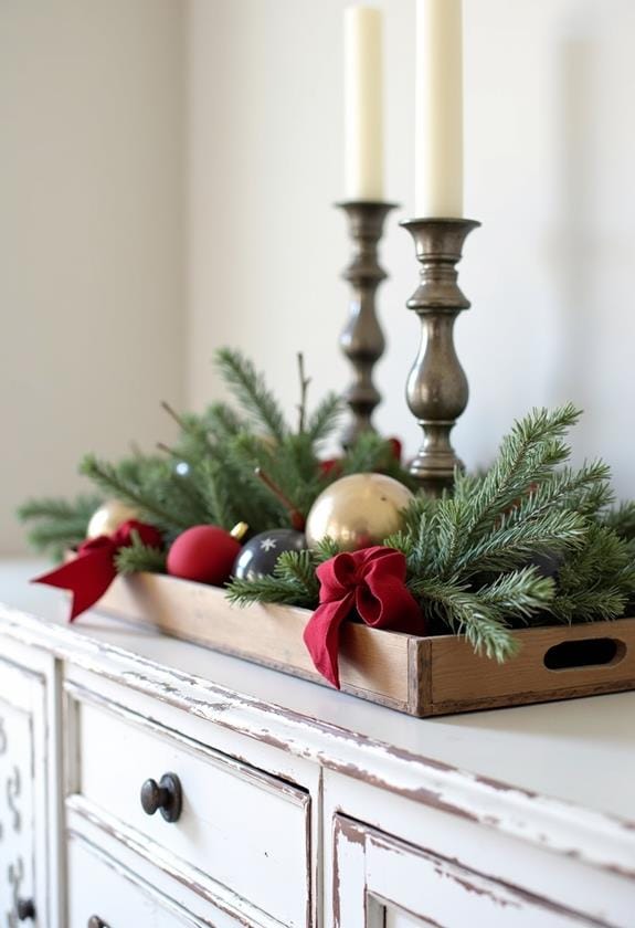 nostalgic holiday decor arrangement