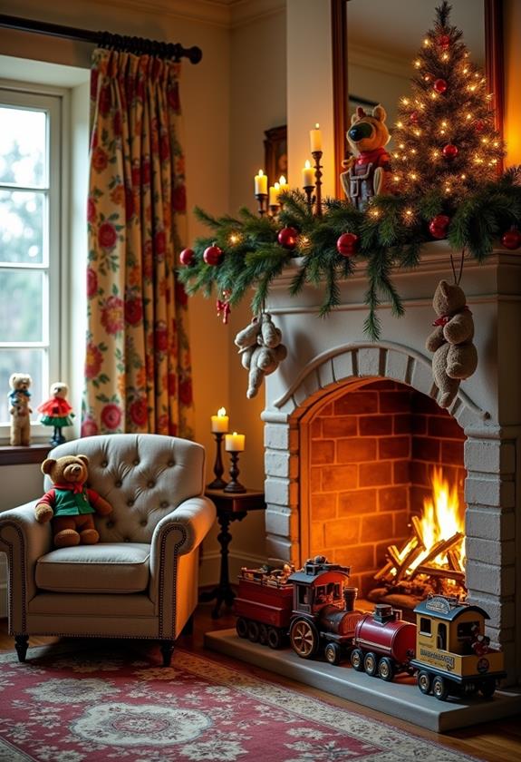 nostalgic holiday toy displays