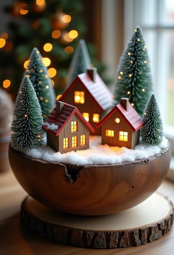 nostalgic holiday village display