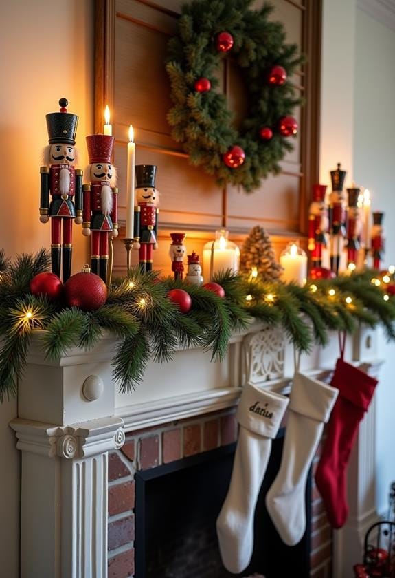 nutcracker soldiers mantel display