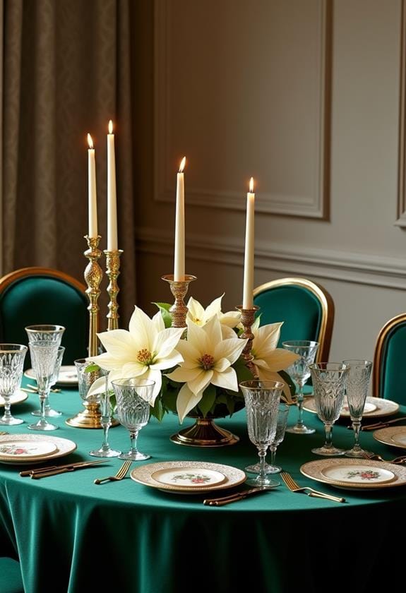 opulent velvet dining decor