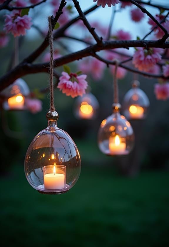 outdoor floating candle lanterns