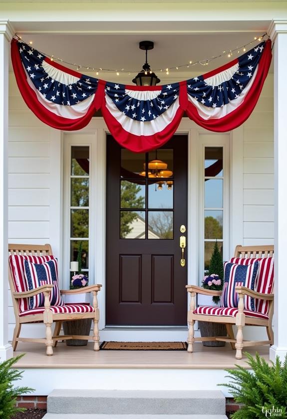 patriotic flag decoration showcase