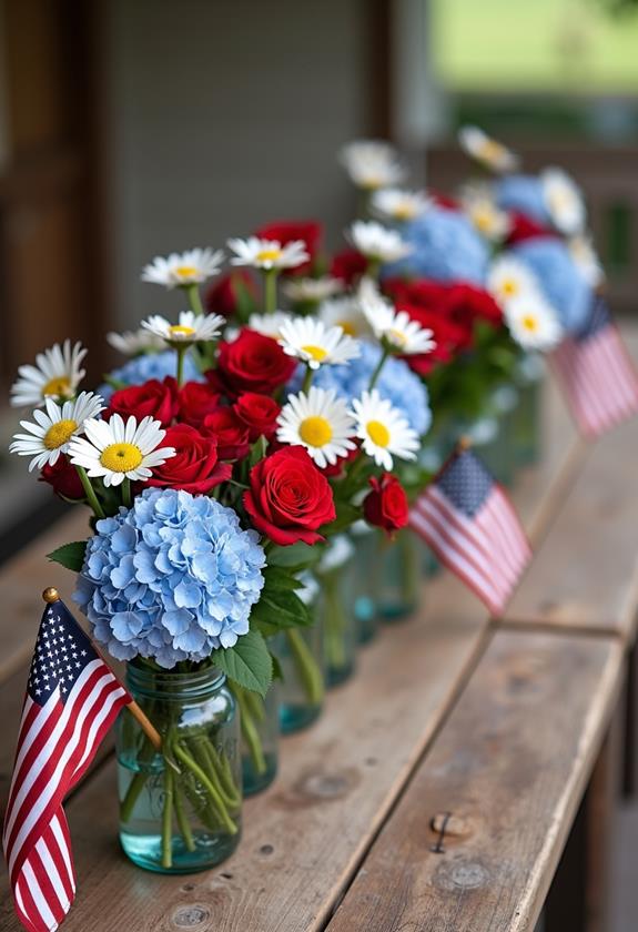 patriotic floral color scheme