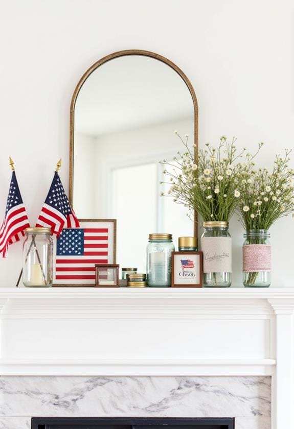 patriotic seasonal decor display