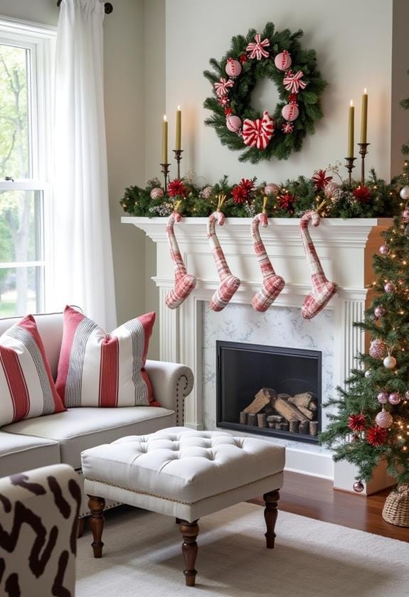 peppermint themed christmas decor ideas