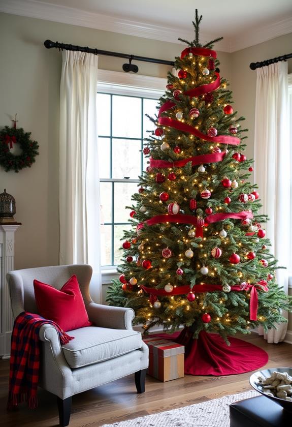 plaid christmas tree decor