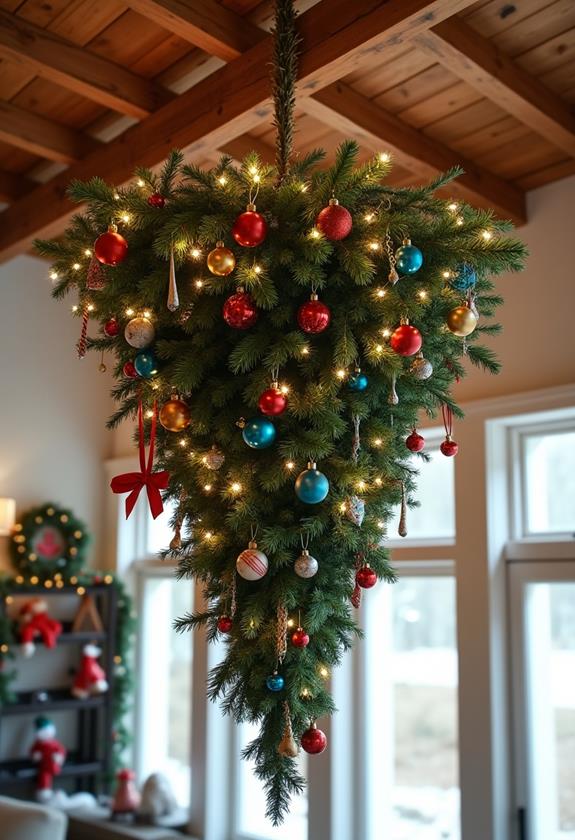 playful inverted holiday decor