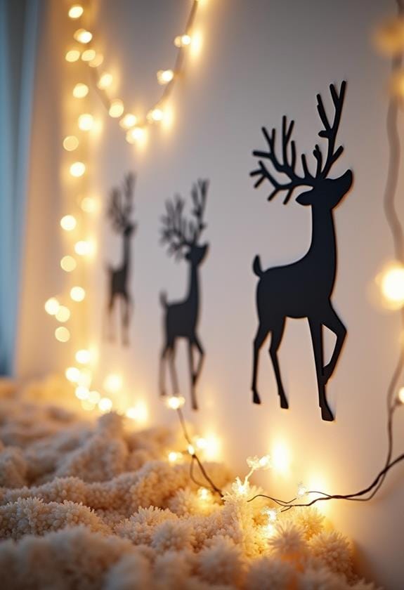 playful reindeer shadow art