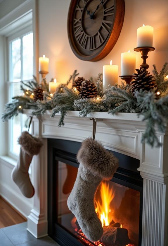 post christmas winter mantel ideas