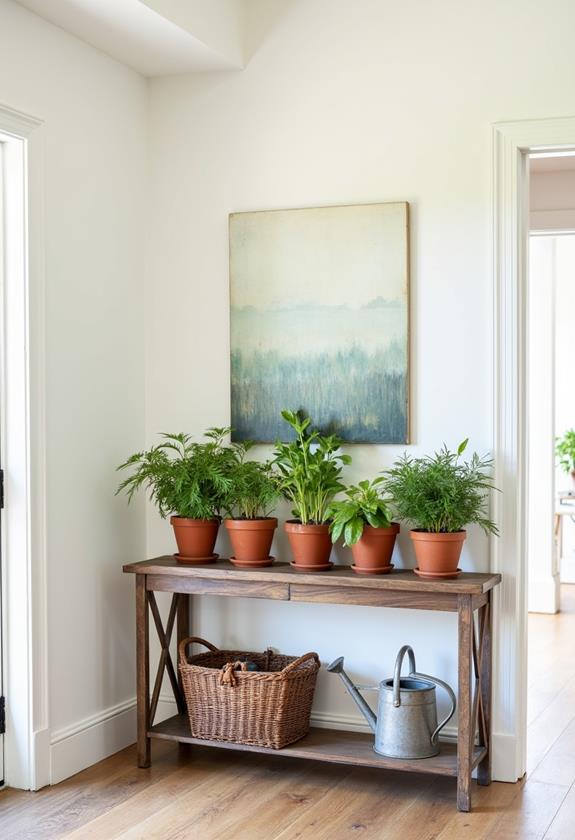 potted fresh herb collection