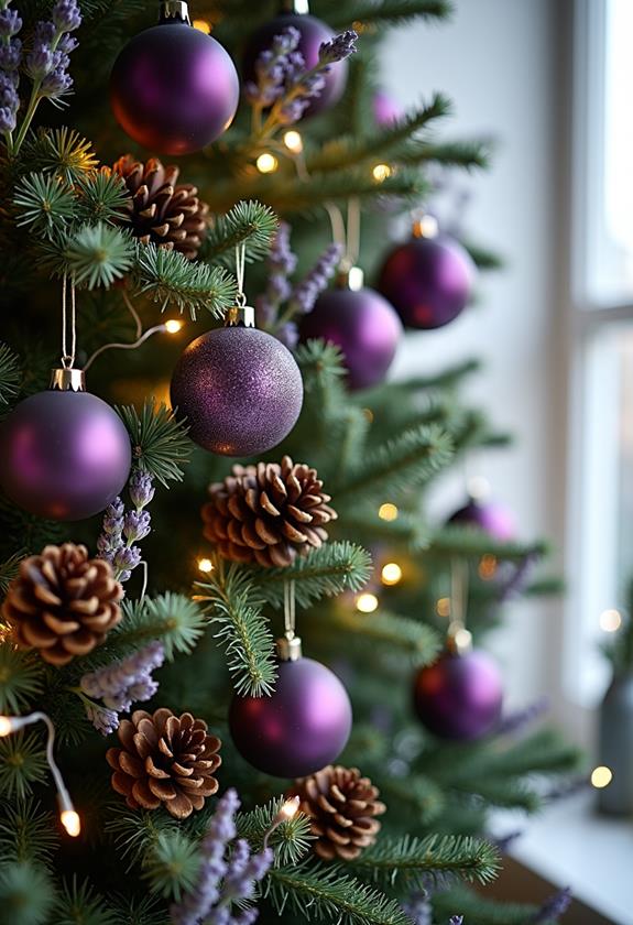purple meets natural elements