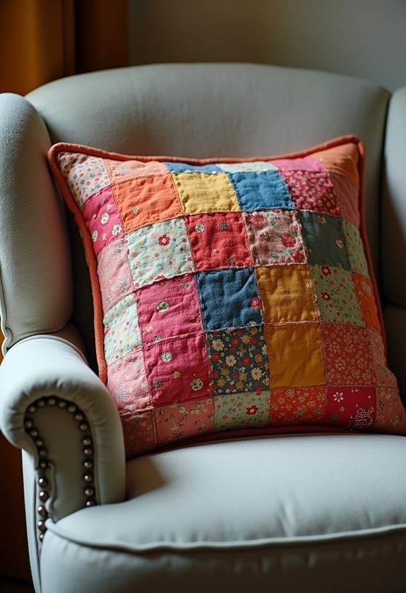 quilted design pillow cover