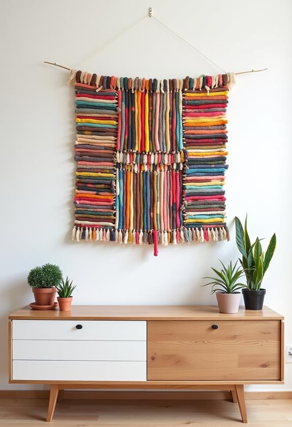 recycled magazine art tapestry