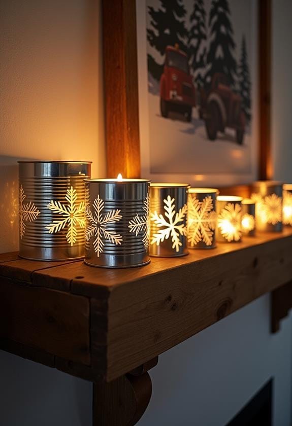 recycled tin can lights