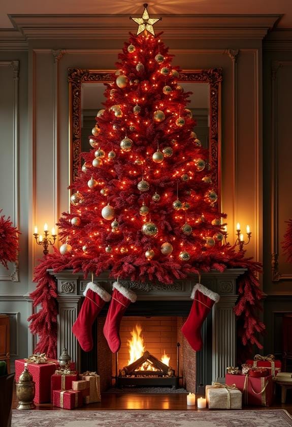 red christmas tree inspiration