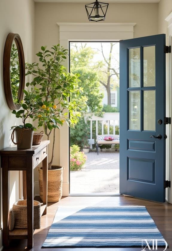 refreshing summer entryway decor