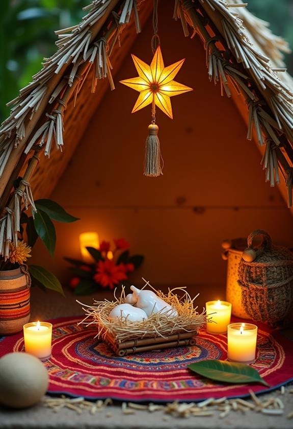 reimagined nativity scene display