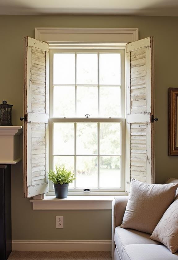 repurposed timber window coverings