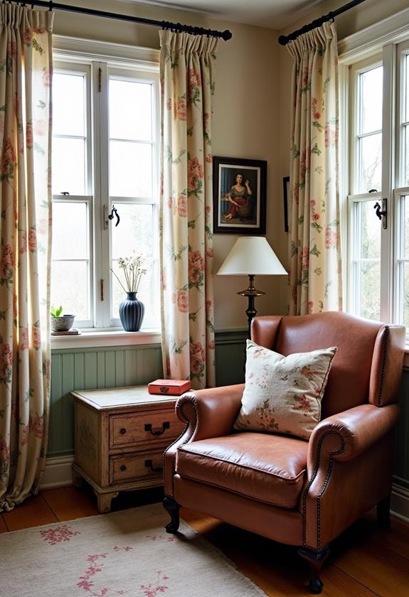 retro drapery and fabrics