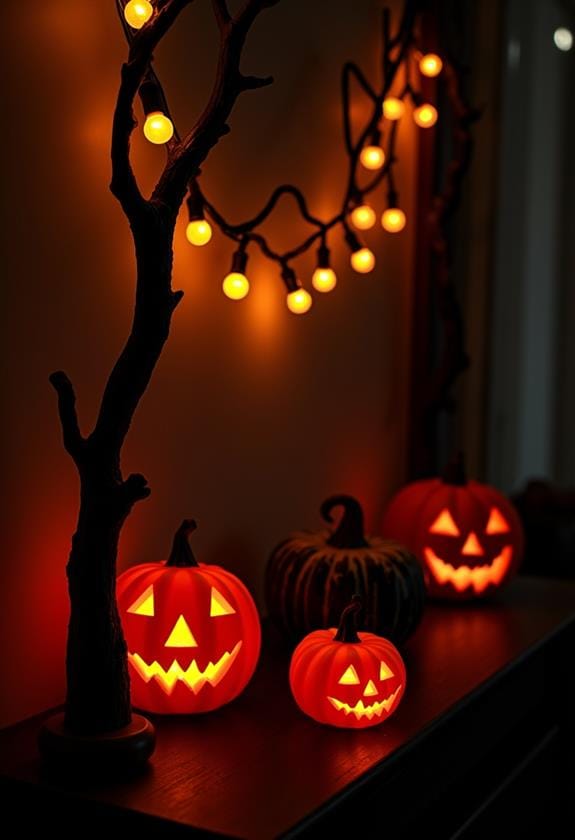 retro halloween twinkle lights