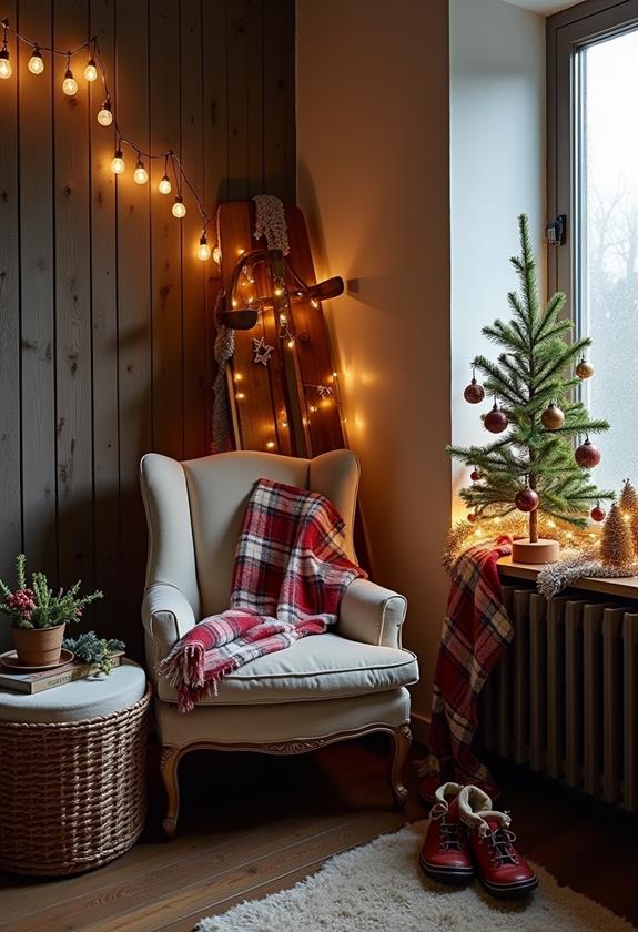 retro holiday decor display