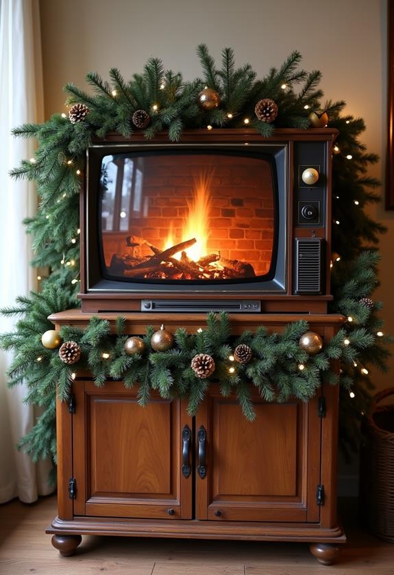retro themed festive viewing space