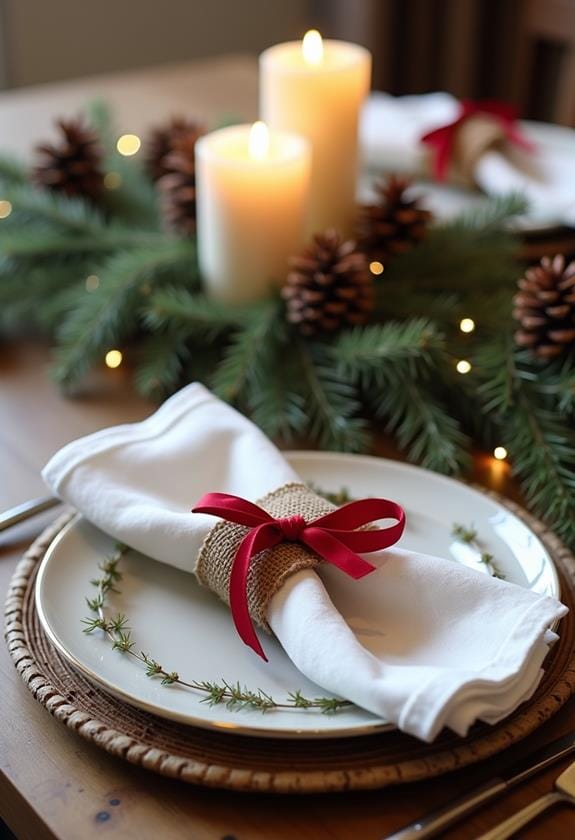 rustic burlap table decor