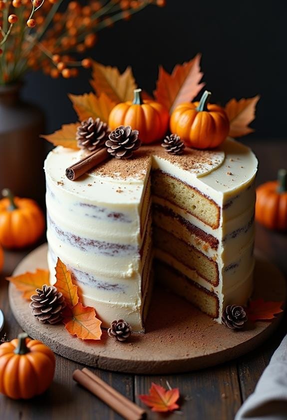 rustic naked cake design