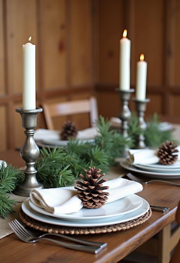 rustic wooden table accent