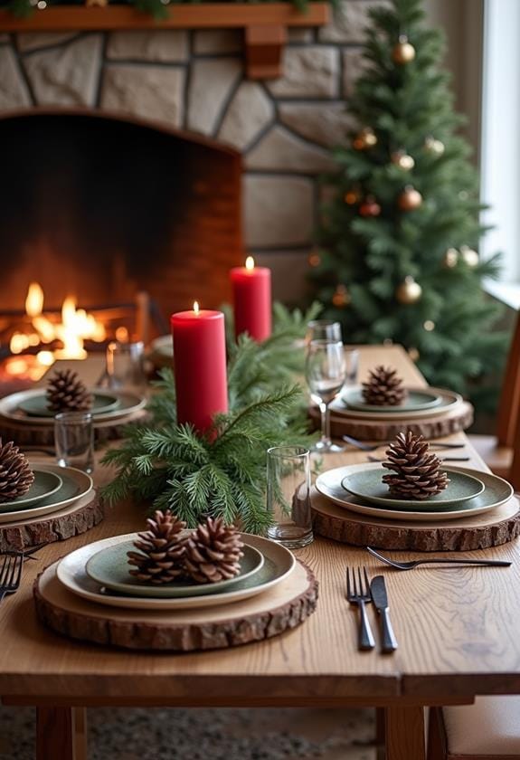 rustic wooden table decor