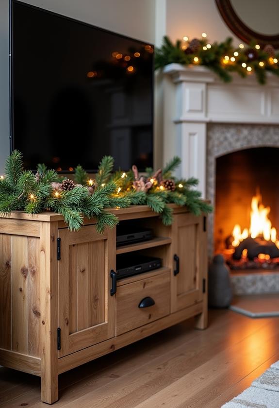 rustic woodland tv stand