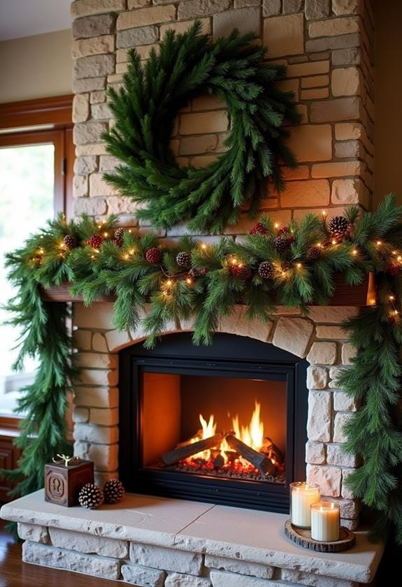 rustic wreath and garland