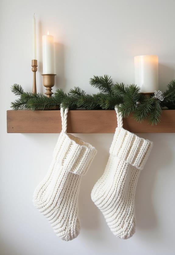 scandinavian minimalist stocking display