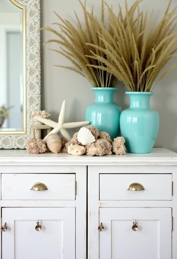 seashell decor coastal arrangements