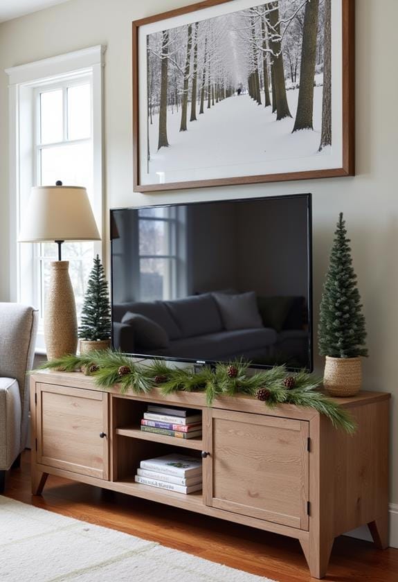seasonal decor and literature
