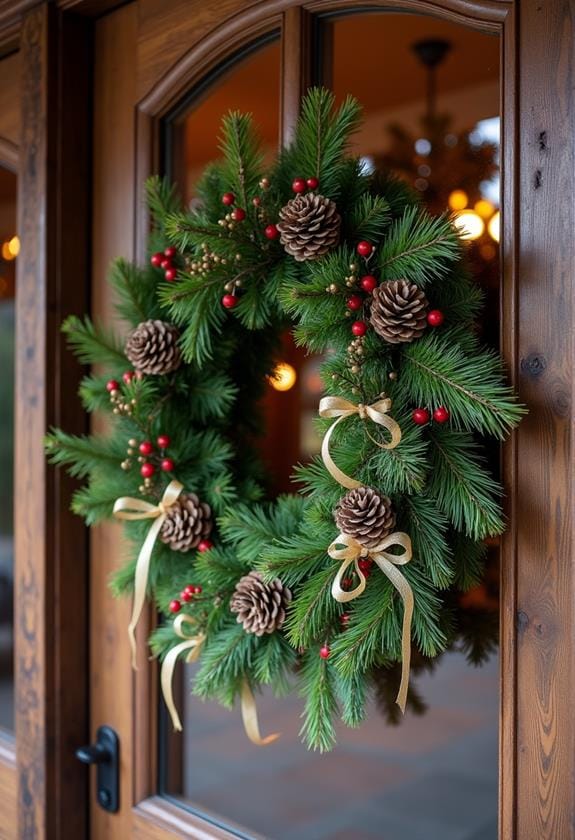 seasonal floral door decor