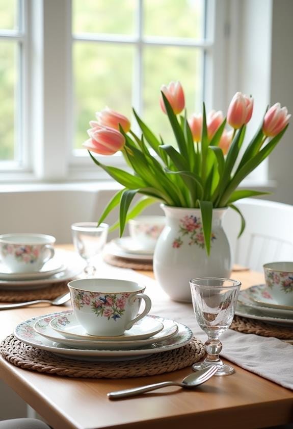 seasonal floral table decor