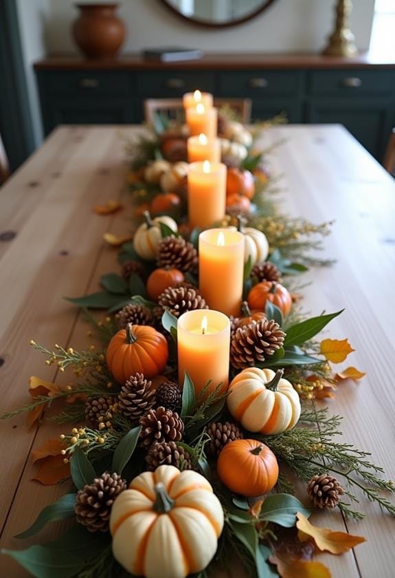 seasonal floral table decor