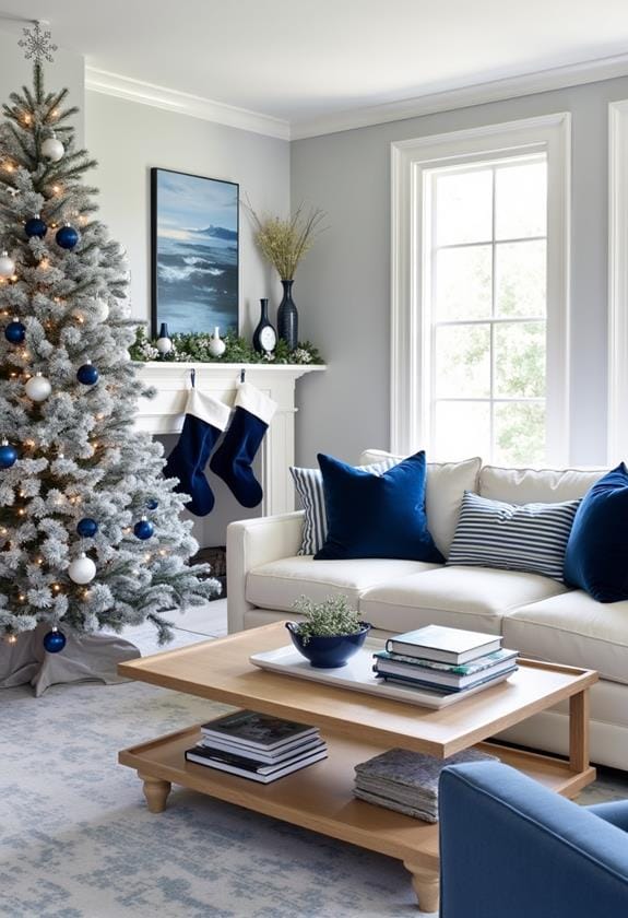 selecting blue and white colors