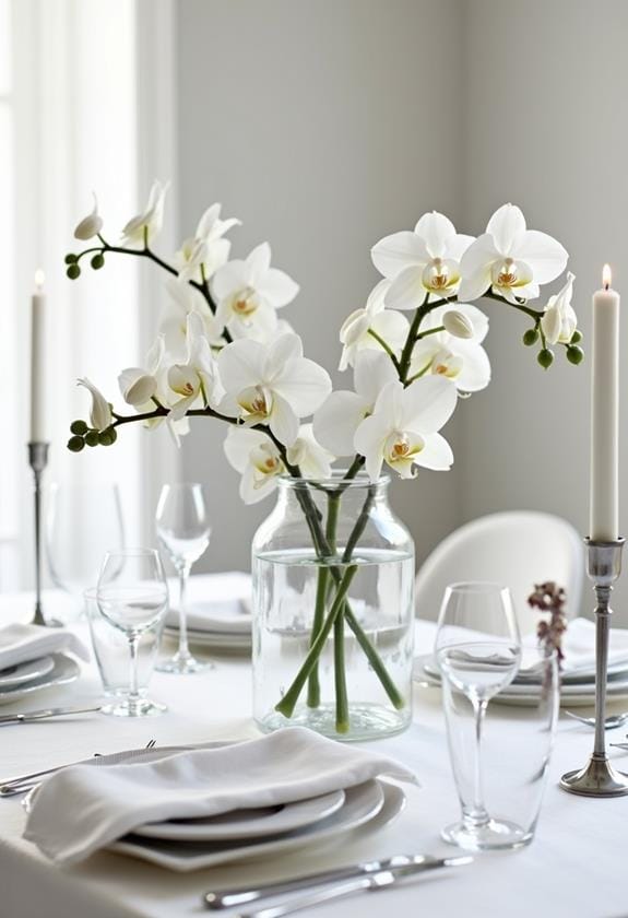 sleek festive table settings