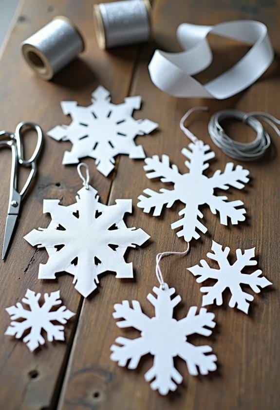 snowflake ornament crafting supplies