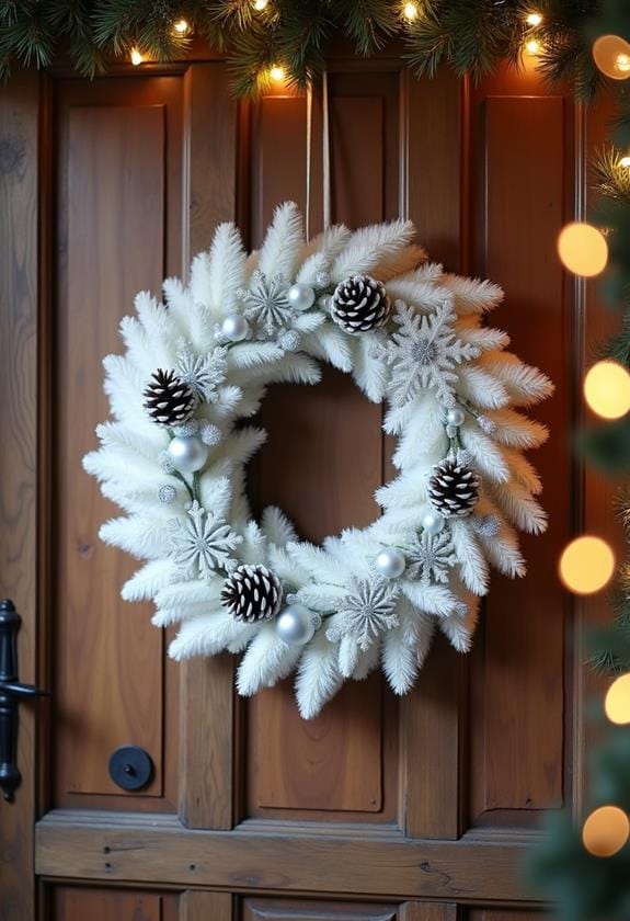 snowy floral magic display