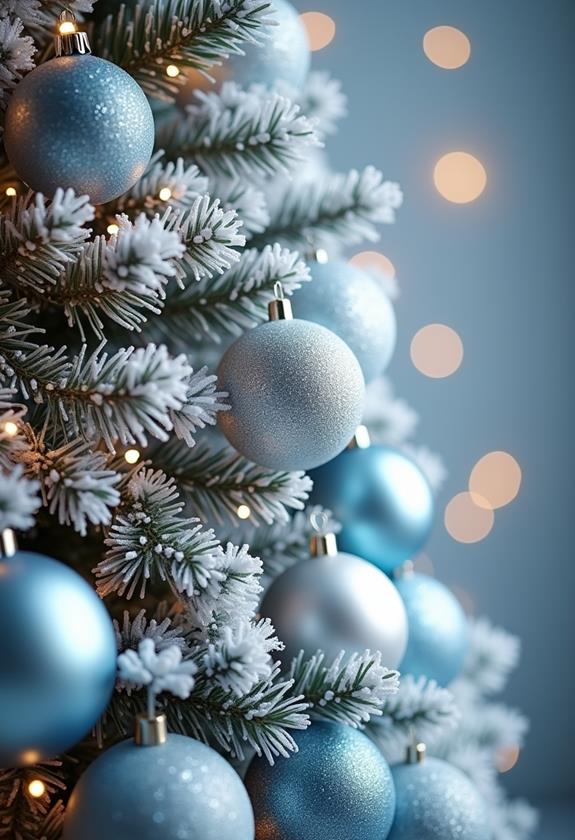 snowy silver winter scene