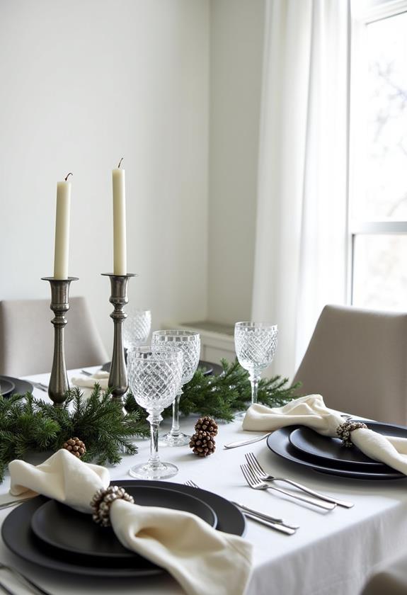 sophisticated dining arrangements