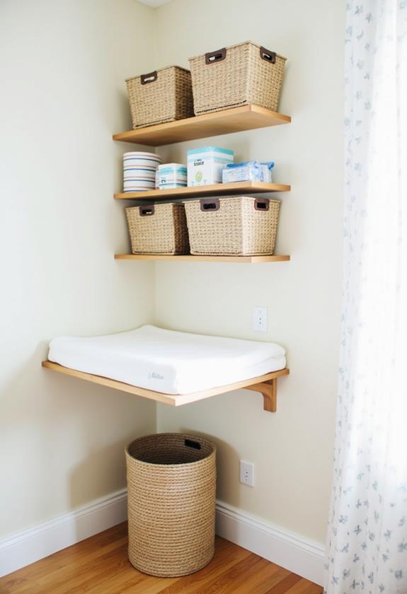 space saving diaper changing stations