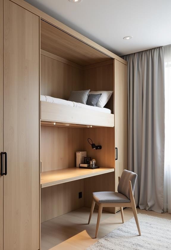 space saving loft bed design