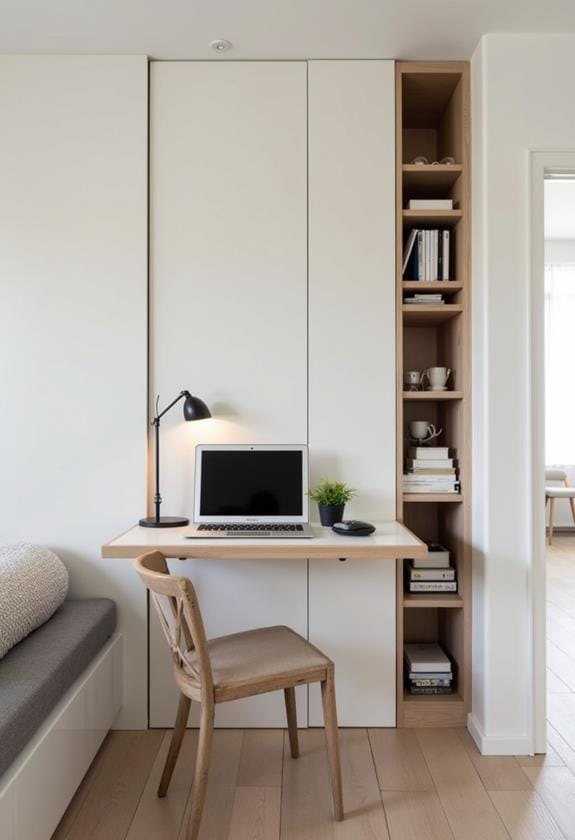 space saving wall desk